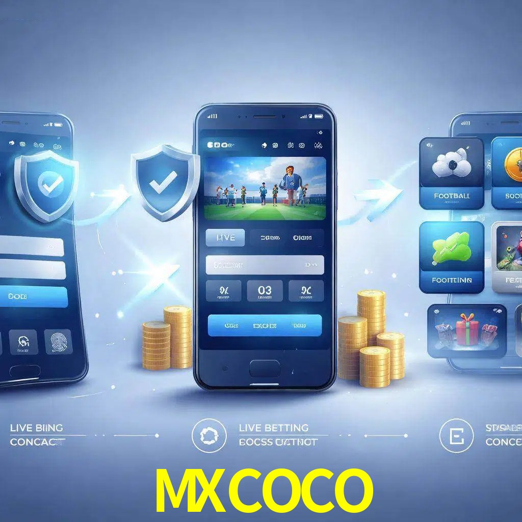 Pasos de acceso a la app MXCOCO en pantalla de teléfono móvil